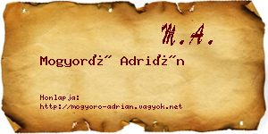 Mogyoró Adrián névjegykártya